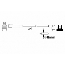 0 986 357 221 BOSCH Комплект проводов зажигания