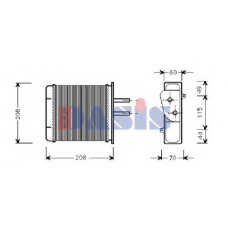 089020N AKS DASIS Теплообменник, отопление салона