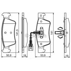 0 986 495 115 BOSCH Комплект тормозных колодок, дисковый тормоз