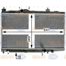 8MK 376 900-341 HELLA Радиатор, охлаждение двигателя