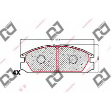 BP1743 DJ PARTS Комплект тормозных колодок, дисковый тормоз