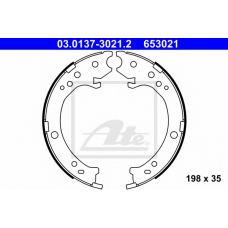 03.0137-3021.2 ATE Комплект тормозных колодок, стояночная тормозная с