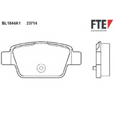 BL1844A1 FTE Комплект тормозных колодок, дисковый тормоз