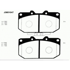 J3601047 NIPPARTS Комплект тормозных колодок, дисковый тормоз
