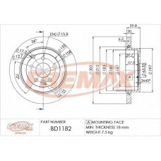 BD-1182 FREMAX Тормозной диск