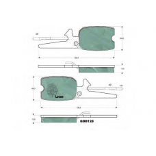 GDB128 TRW Комплект тормозных колодок, дисковый тормоз