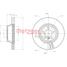 6110526 METZGER Тормозной диск