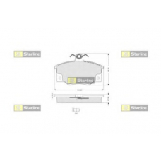 BD S029P STARLINE Комплект тормозных колодок, дисковый тормоз