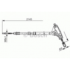 1 987 477 592 BOSCH Трос, стояночная тормозная система