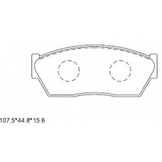 KD3747 ASIMCO Комплект тормозных колодок, дисковый тормоз