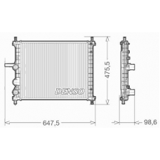 DRM09038 DENSO Радиатор, охлаждение двигателя