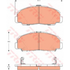 GDB7528 TRW Комплект тормозных колодок, дисковый тормоз