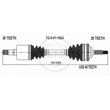 FD-8-01-166A InterParts Приводной вал