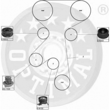 SK-1355 OPTIMAL Комплект ремня грм