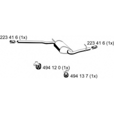 244176 ERNST Средний глушитель выхлопных газов