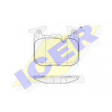 182093 ICER Комплект тормозных колодок, дисковый тормоз