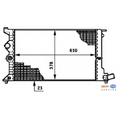 8MK 376 719-451 HELLA Радиатор, охлаждение двигателя