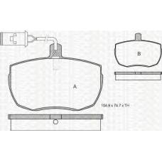 8110 15994 TRIDON Brake pads - front