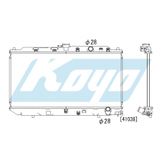 PA080166 KOYO P-tank corrugate-fin ass'y