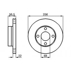 0 986 478 550 BOSCH Тормозной диск