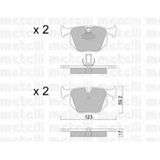 22-0560-0 METELLI Комплект тормозных колодок, дисковый тормоз