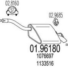 01.96180 MTS Глушитель выхлопных газов конечный