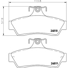 8DB 355 014-721 HELLA PAGID Комплект тормозных колодок, дисковый тормоз