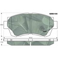 GDB3155 TRW Комплект тормозных колодок, дисковый тормоз