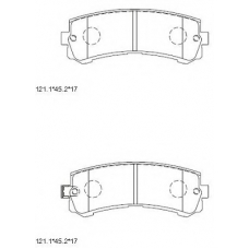 KD1761 ASIMCO Комплект тормозных колодок, дисковый тормоз