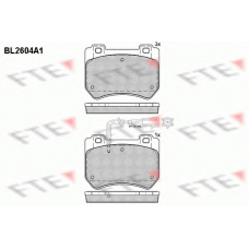 BL2604A1 FTE Комплект тормозных колодок, дисковый тормоз