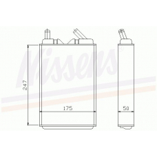73624 NISSENS Теплообменник, отопление салона