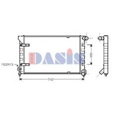 040900N AKS DASIS Радиатор, охлаждение двигателя