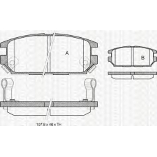 8110 42014 TRIDON Brake pads - rear