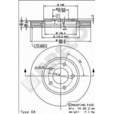 BS 8466 BRECO Тормозной диск