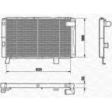 350213606000 MAGNETI MARELLI Радиатор, охлаждение двигателя