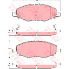 GDB3427 TRW Комплект тормозных колодок, дисковый тормоз
