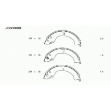 J3505033 NIPPARTS Комплект тормозных колодок