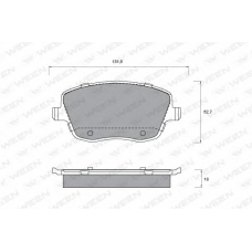 151-1341 WEEN Комплект тормозных колодок, дисковый тормоз