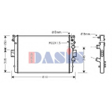 400830N AKS DASIS Радиатор, охлаждение двигателя