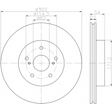 MDC2080 MINTEX Тормозной диск