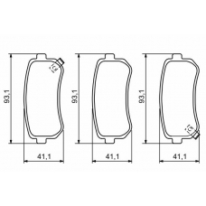 0 986 494 140 BOSCH Комплект тормозных колодок, дисковый тормоз