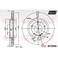 873594.0000 MAXTECH Тормозной диск