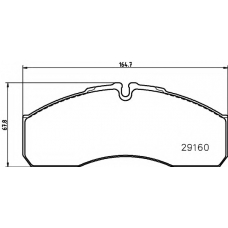 T3154 PAGID Комплект тормозных колодок, дисковый тормоз