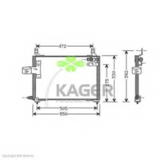 94-6057 KAGER Конденсатор, кондиционер