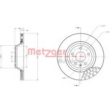 6110512 METZGER Тормозной диск