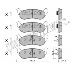 7030 TRUSTING Комплект тормозных колодок