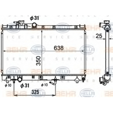 8MK 376 790-161 HELLA Радиатор, охлаждение двигателя