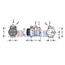 850770N AKS DASIS Компрессор, кондиционер