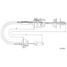 11.3034 CABOR Трос, управление сцеплением