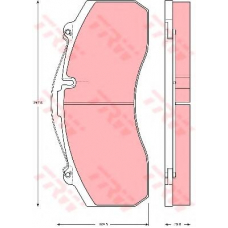 GDB5067 TRW Комплект тормозных колодок, дисковый тормоз